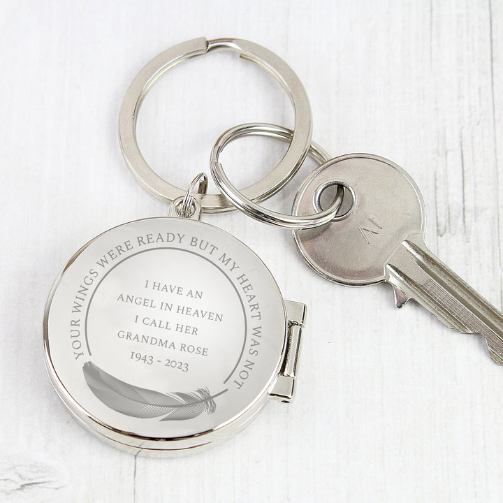 Buy Personalised In Loving Memory Round Photo Keyring available now at www.giftsfinder.co.uk