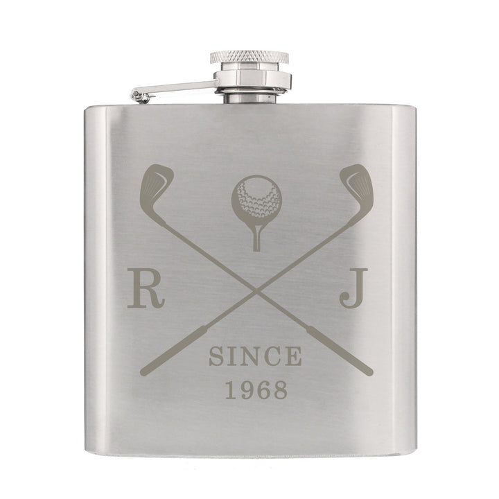 Buy Personalised Golf Hip Flask - Father's Day gift available now at www.giftsfinder.co.uk