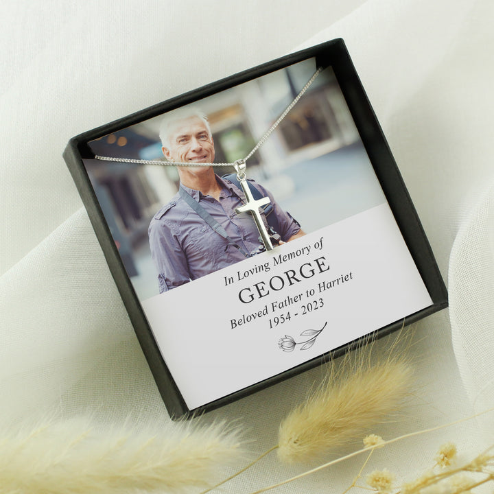 Buy Personalised In Loving Memory Photo Upload Necklace and Box available now at www.giftsfinder.co.uk