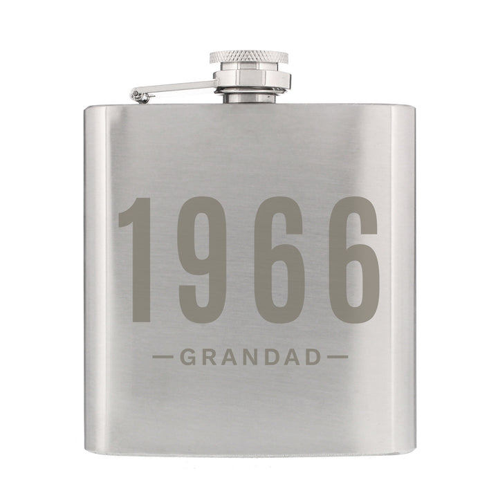 Buy Personalised Date & Name Hip Flask - Father's Day gift available now at www.giftsfinder.co.uk