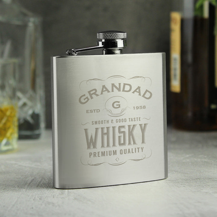 Personalised Whisky Hip Flask - Father's Day gift in gift category Personalised Hip Flasks