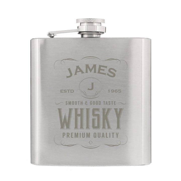 Personalised Whisky Hip Flask - Father's Day gift in gift category Personalised Hip Flasks