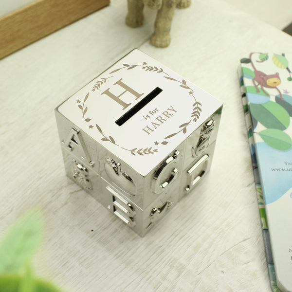 Buy Personalised Initial ABC Money Box available now at www.giftsfinder.co.uk