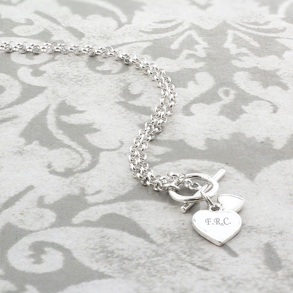 Buy Personalised Hearts T-Bar Necklace available now at www.giftsfinder.co.uk