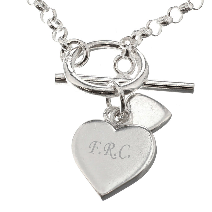 Buy Personalised Hearts T-Bar Necklace available now at www.giftsfinder.co.uk