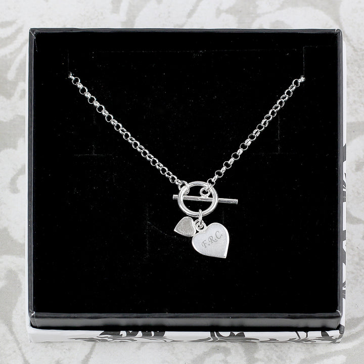 Buy Personalised Hearts T-Bar Necklace available now at www.giftsfinder.co.uk