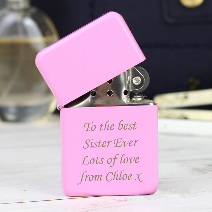 Buy Personalised Pink Lighter at www.giftsfinder.co.uk