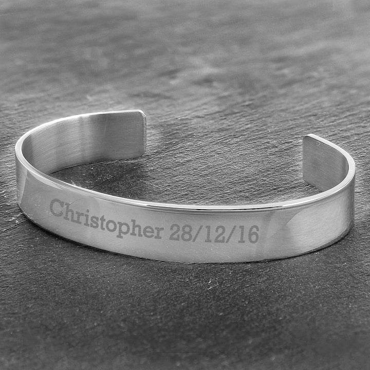 Personalised Stainless Steel Bangle in gift category 