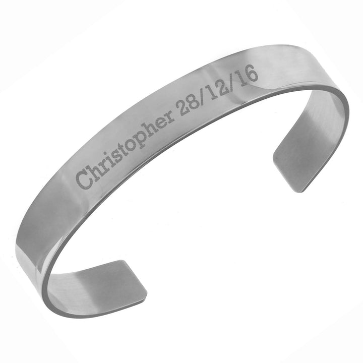 Personalised Stainless Steel Bangle in gift category 