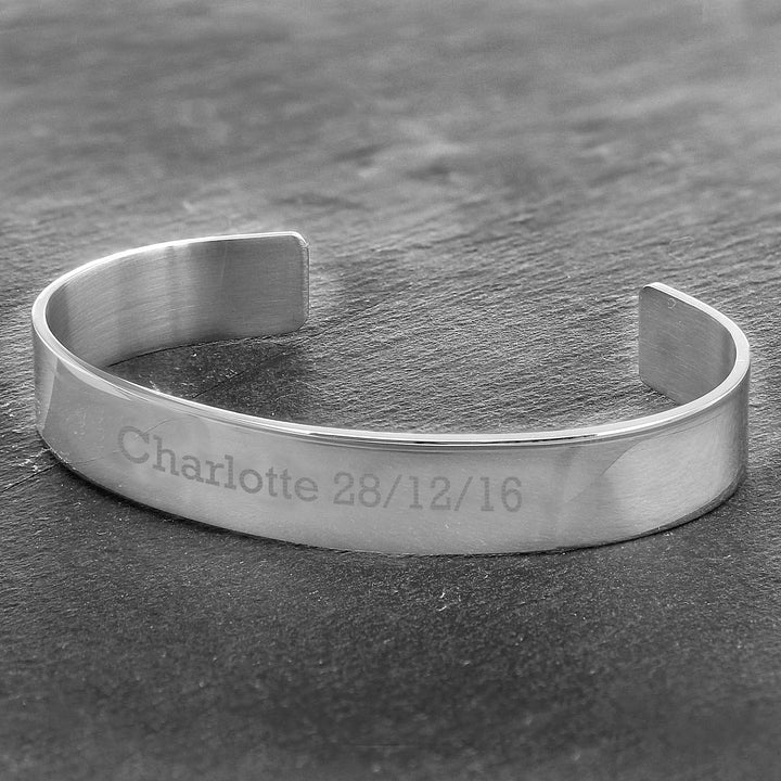 Personalised Stainless Steel Bangle in gift category 