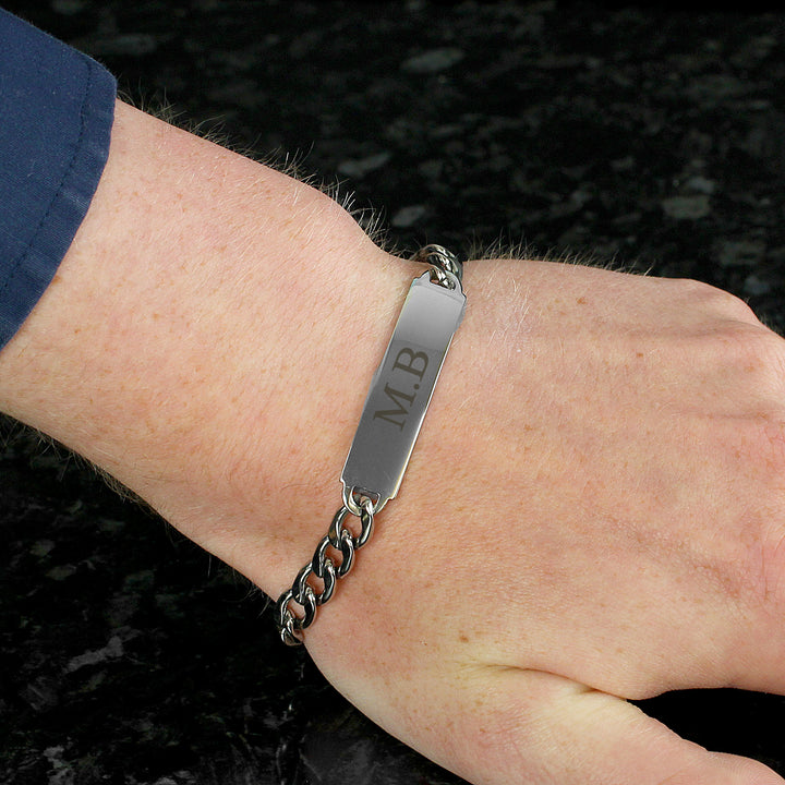 Buy Personalised Initial Stainless Steel Unisex Bracelet at www.giftsfinder.co.uk