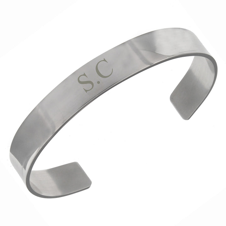 Buy Personalised Initial Stainless Steel Bangle at www.giftsfinder.co.uk