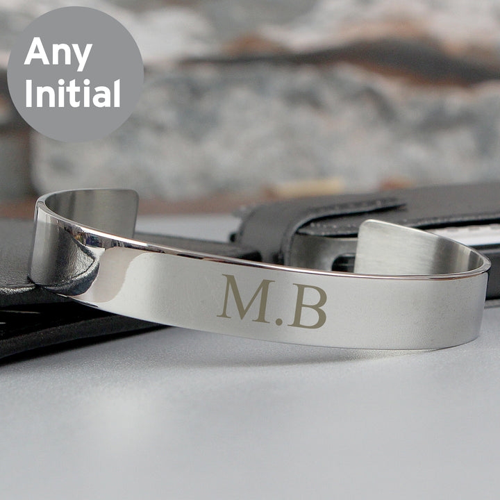 Buy Personalised Initial Stainless Steel Bangle at www.giftsfinder.co.uk