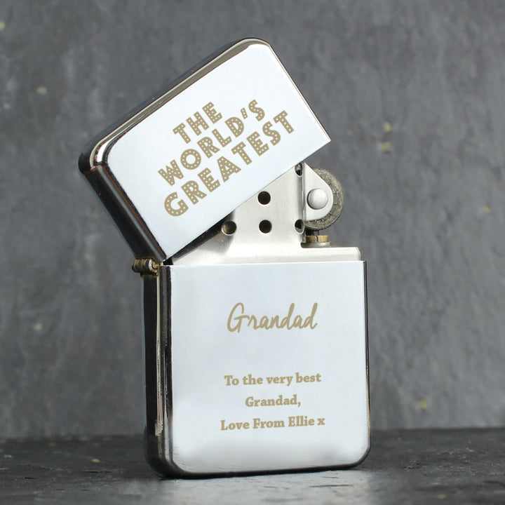 Buy Personalised 'The World's Greatest' Silver Lighter at www.giftsfinder.co.uk