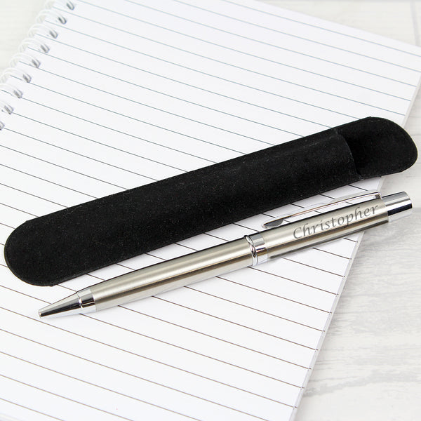 Buy Personalised Scripted Pen and Pouch Set at www.giftsfinder.co.uk