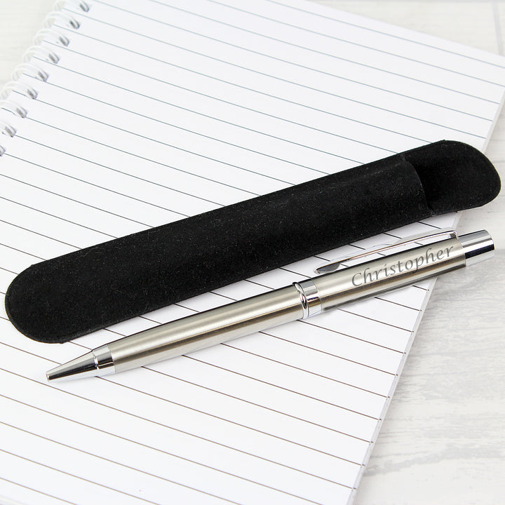 Buy Personalised Scripted Pen and Pouch Set at www.giftsfinder.co.uk