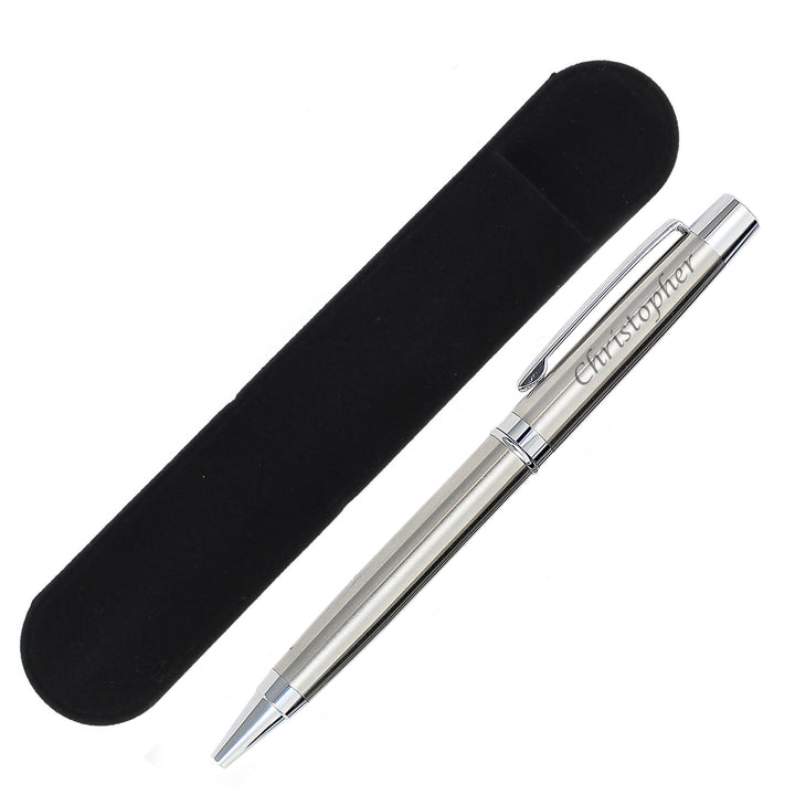 Buy Personalised Scripted Pen and Pouch Set at www.giftsfinder.co.uk