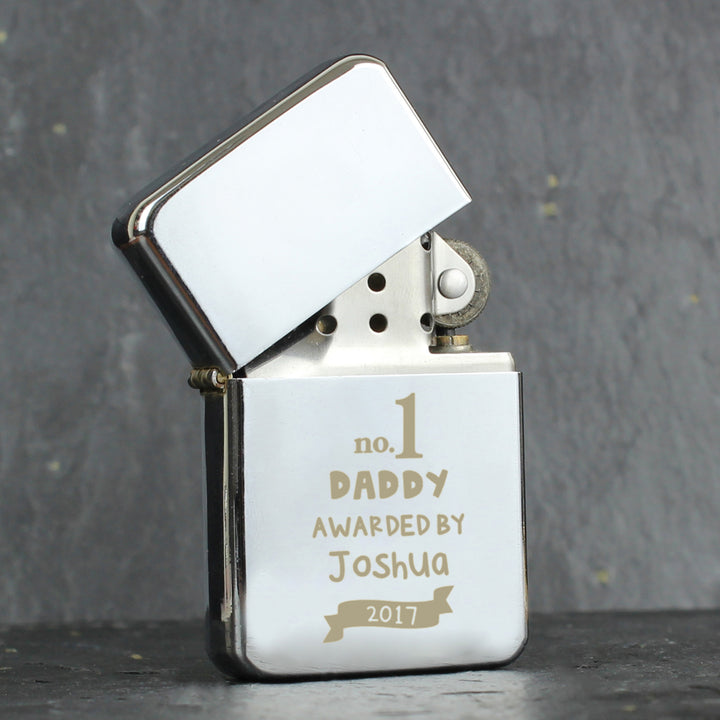 Buy Personalised No.1 Awarded By Silver Lighter at www.giftsfinder.co.uk