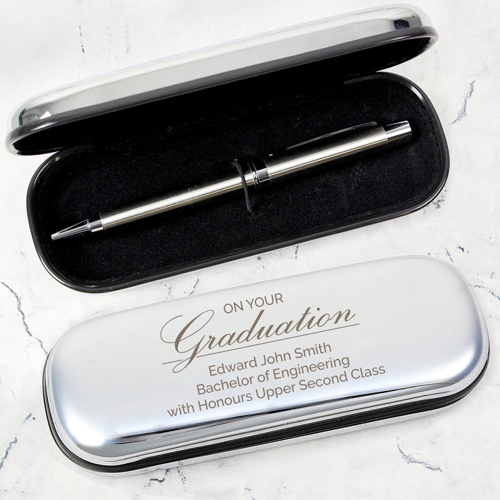 Buy Personalised Graduation Pen and Box Set at www.giftsfinder.co.uk