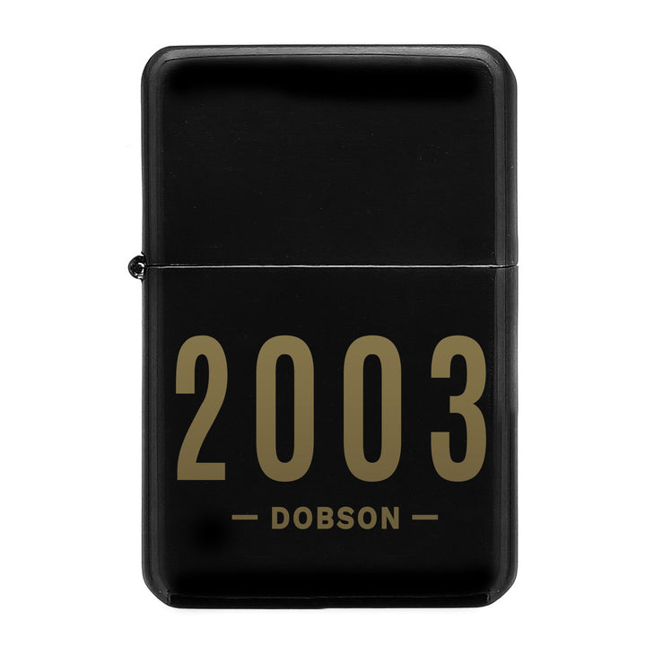 Buy Personalised Date & Name Black Lighter - Father's Day gift available now at www.giftsfinder.co.uk