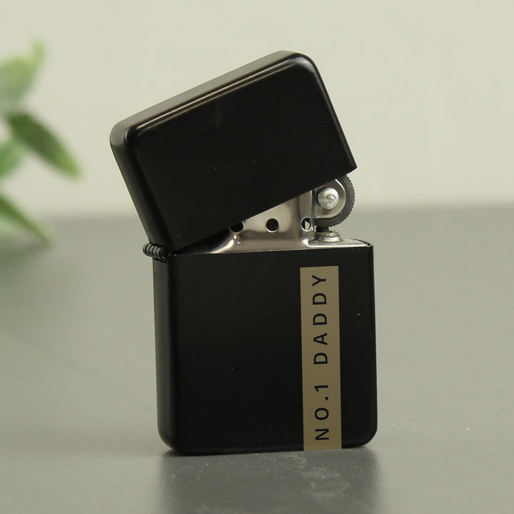 Personalised Name Only Black Lighter - Father's Day Gift - part of the Gifts Finder Personalised Lighters collection