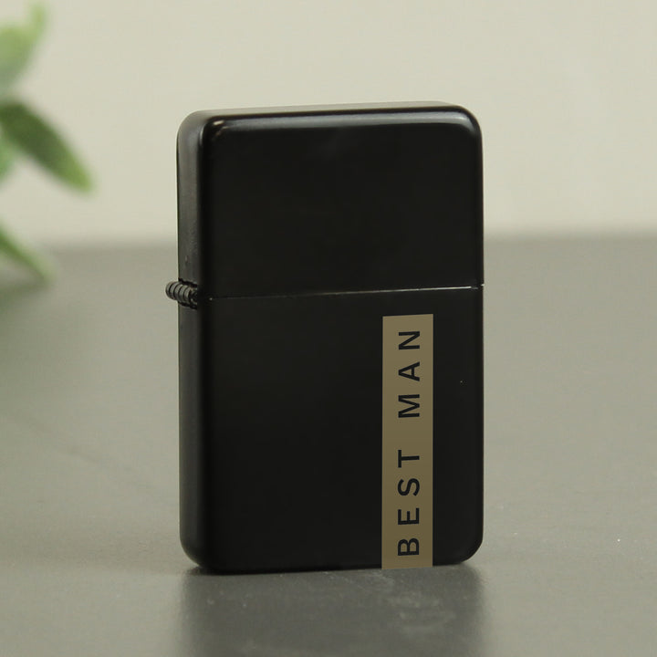 Personalised Name Only Black Lighter - Father's Day Gift - part of the Gifts Finder Personalised Lighters collection