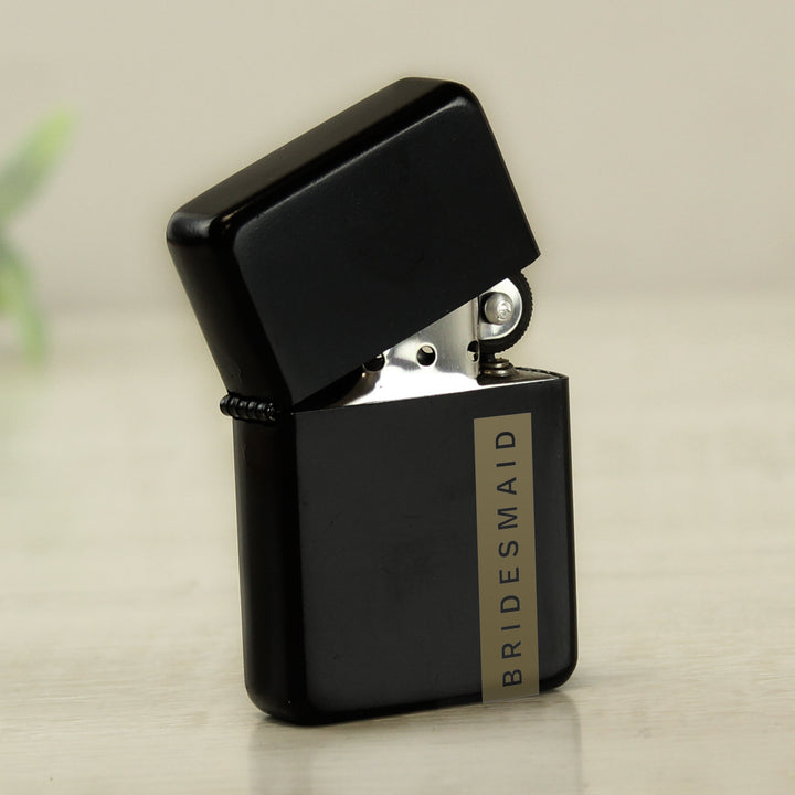 Personalised Name Only Black Lighter - Father's Day Gift - part of the Gifts Finder Personalised Lighters collection