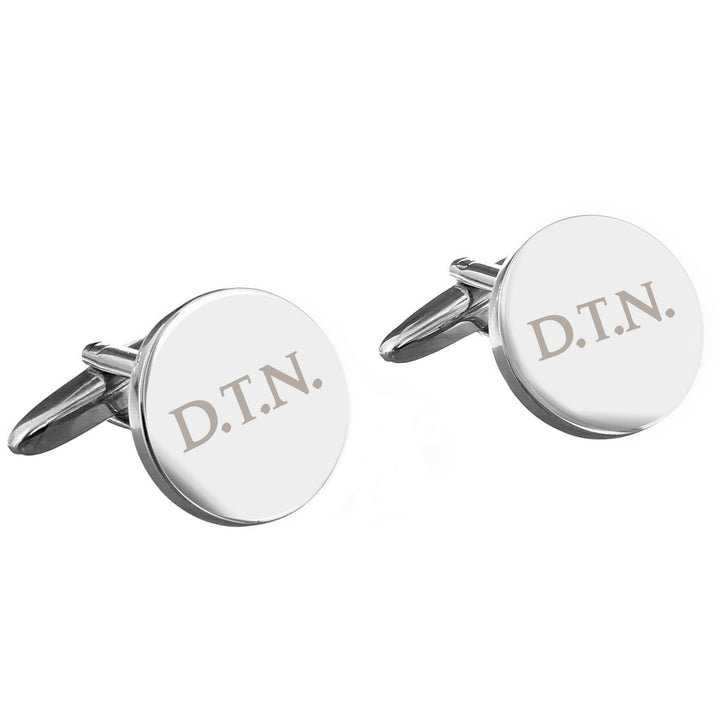 Personalised Round Cufflinks in gift category Personalised Cufflinks