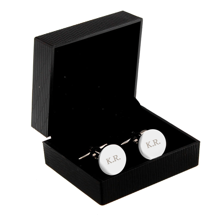 Personalised Round Cufflinks in gift category Personalised Cufflinks