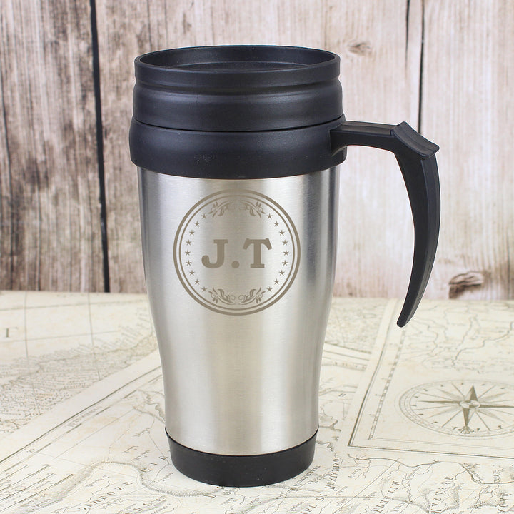 Personalised Monogram Travel Mug - part of the Gifts Finder Personalised Mugs collection