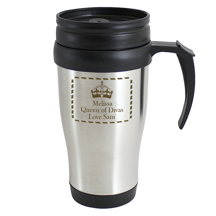 Buy Personalised Crown Travel Mug available now at www.giftsfinder.co.uk