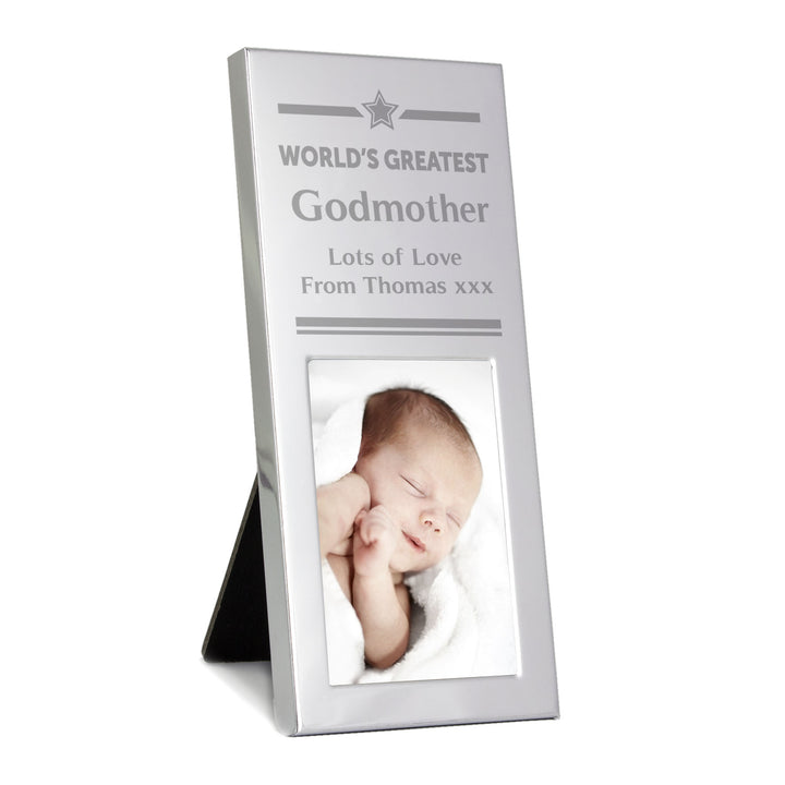 Personalised Gold Award Small Silver 2x3 Inch Photo Frame - part of the Gifts Finder Personalised Photo Frames collection