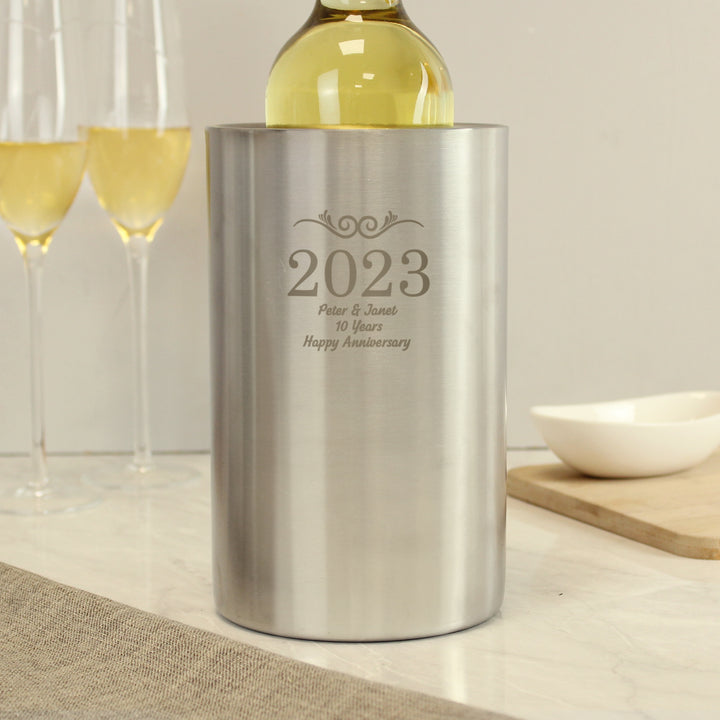 Buy Personalised Number Frame Wine Cooler at www.giftsfinder.co.uk