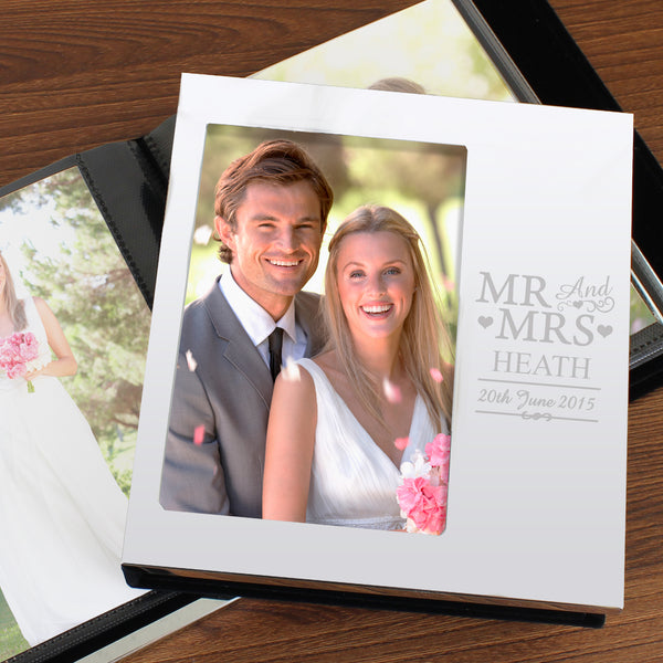 Buy Personalised Mr & Mrs Photo Frame Album 4x6 available now at www.giftsfinder.co.uk