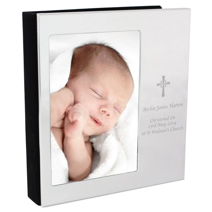 Buy Personalised Cross 6x4 Photo Frame Album available now at www.giftsfinder.co.uk