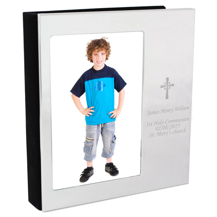 Buy Personalised Cross 6x4 Photo Frame Album available now at www.giftsfinder.co.uk