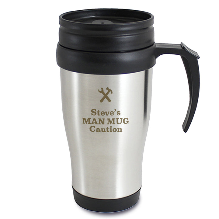 Personalised Man At Work Travel Mug - part of the Gifts Finder Personalised Mugs collection