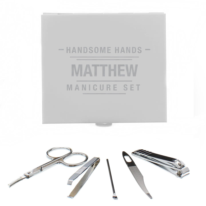 Personalised Handsome Hands Manicure Set - part of the Gifts Finder Personalised Manicure Sets collection