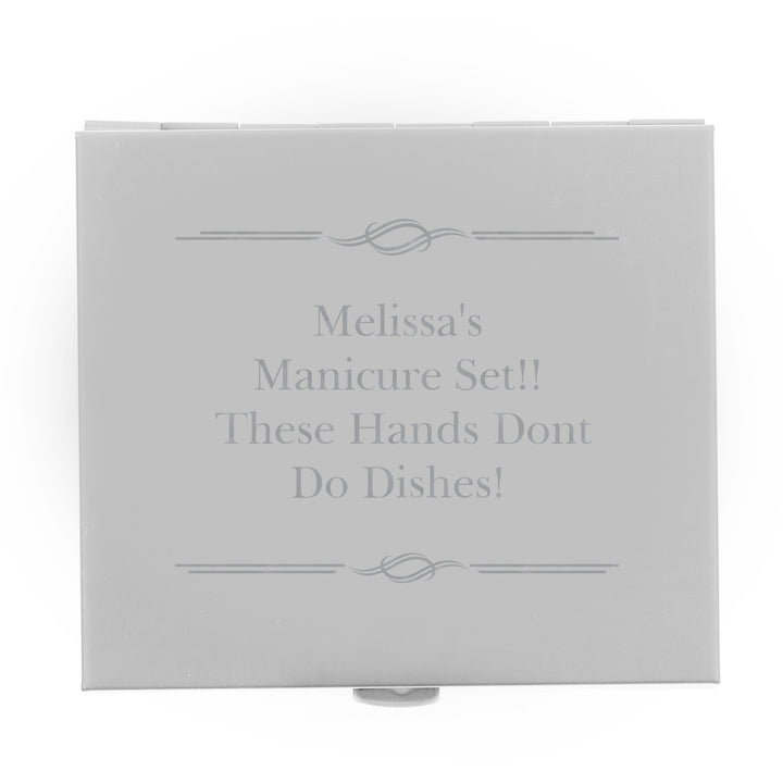 Buy Personalised Any Message Manicure Set available now at www.giftsfinder.co.uk