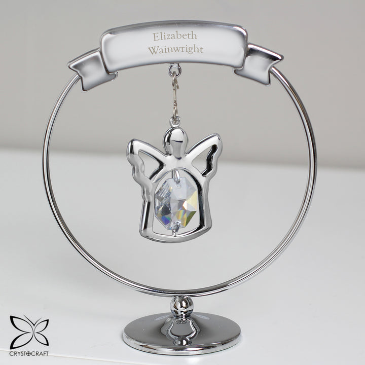 Personalised Crystocraft Angel Ornament - part of the Gifts Finder Personalised Ornaments & Keepsakes collection