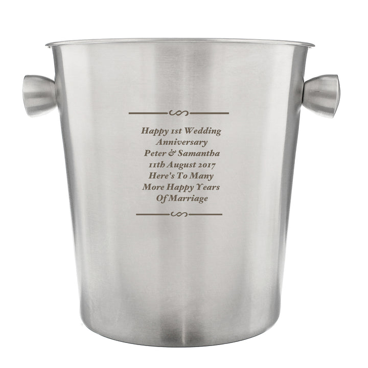 Buy Personalised Stainless Steel Ice Bucket at www.giftsfinder.co.uk