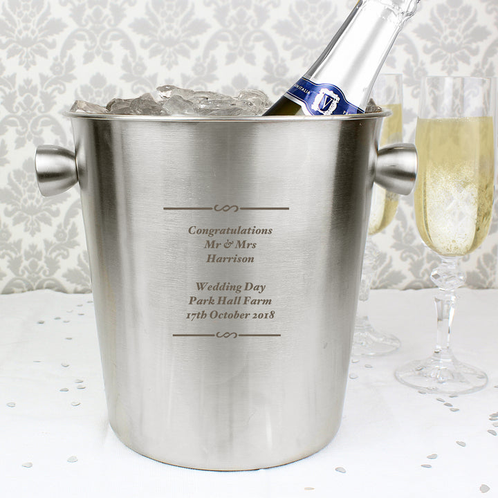 Buy Personalised Stainless Steel Ice Bucket at www.giftsfinder.co.uk