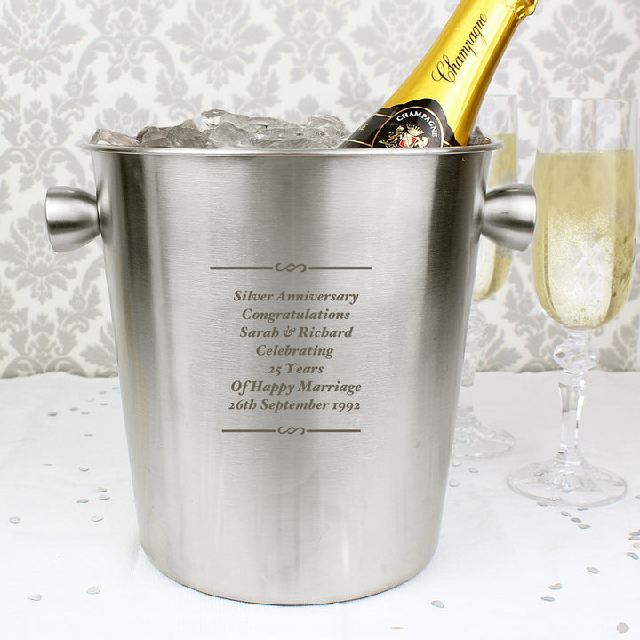 Buy Personalised Stainless Steel Ice Bucket at www.giftsfinder.co.uk