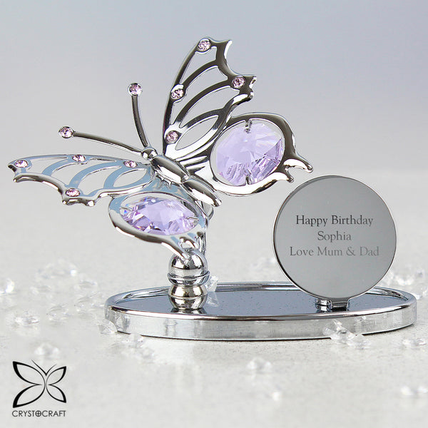 Buy Personalised Crystocraft Butterfly Ornament available now at www.giftsfinder.co.uk