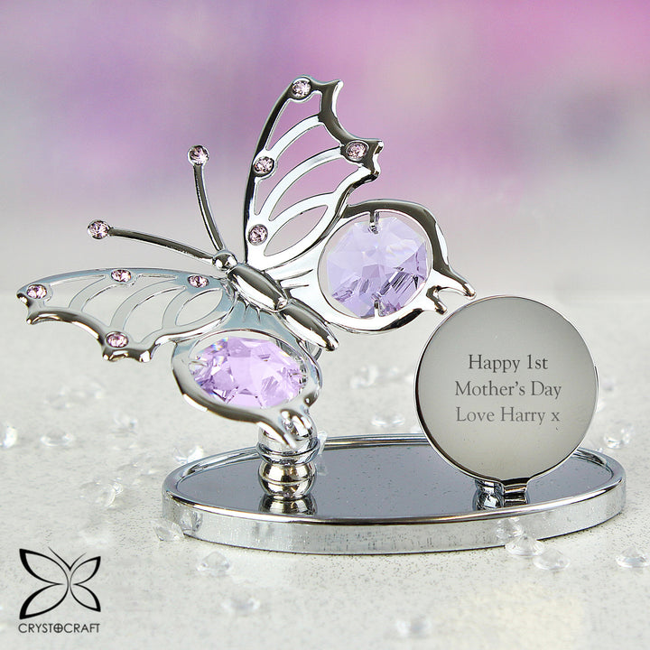 Personalised Crystocraft Butterfly Ornament - part of the Gifts Finder Personalised Ornaments & Keepsakes collection