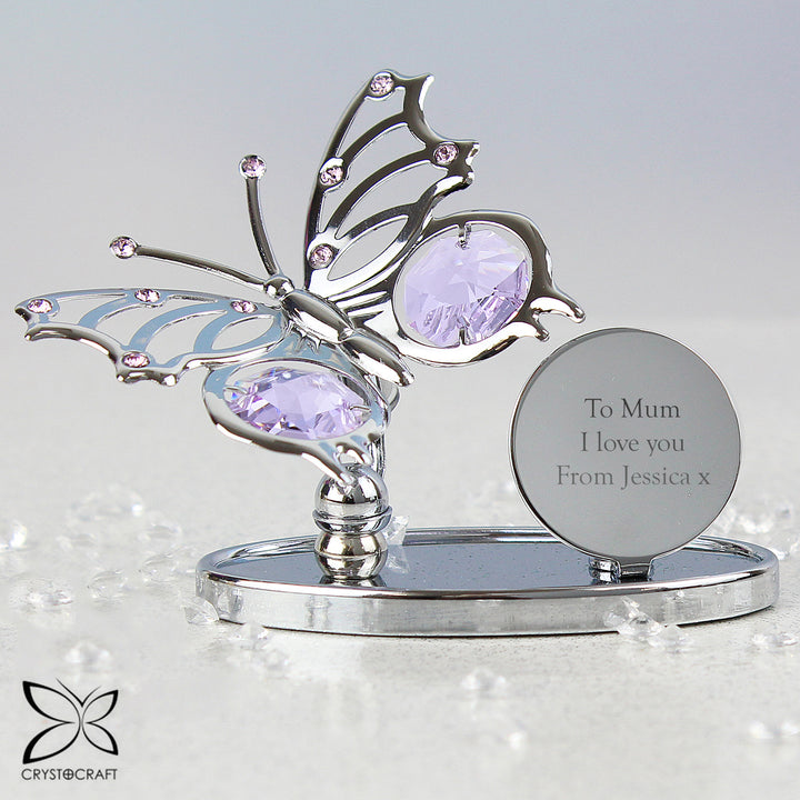 Personalised Crystocraft Butterfly Ornament - part of the Gifts Finder Personalised Ornaments & Keepsakes collection