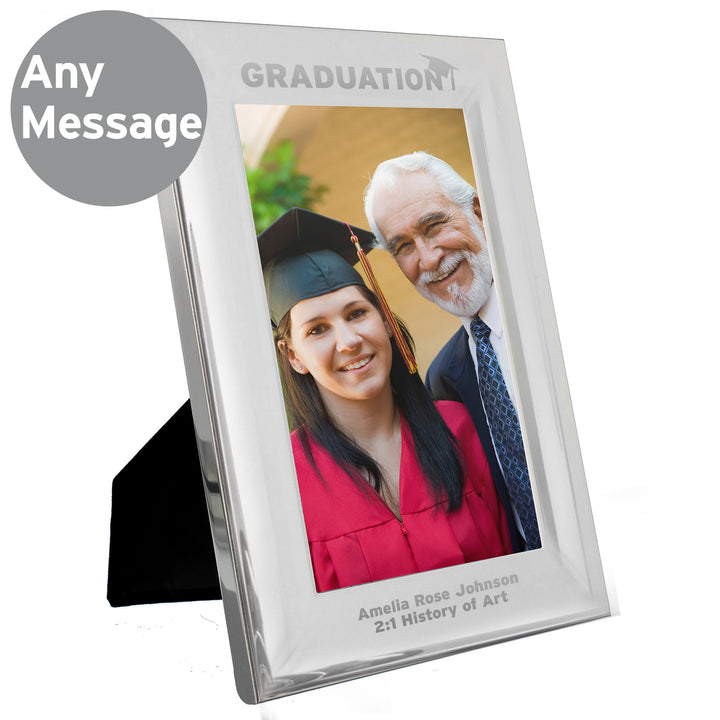 Buy Personalised Graduation 4x6 Silver Photo Frame at www.giftsfinder.co.uk