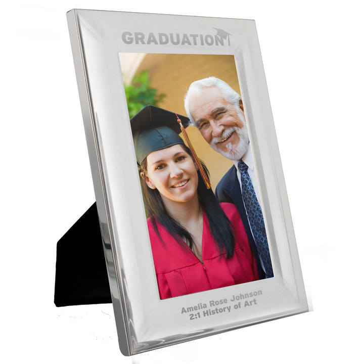 Buy Personalised Graduation 4x6 Silver Photo Frame at www.giftsfinder.co.uk