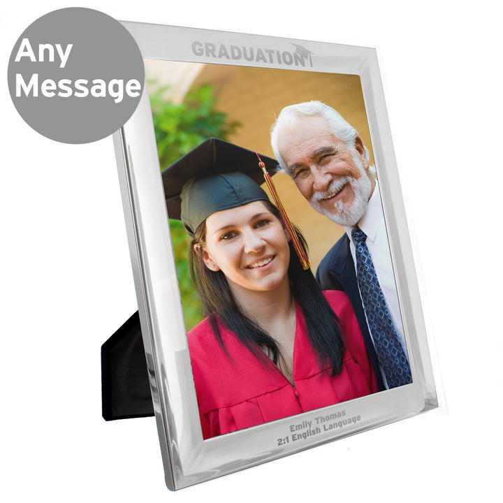 Buy Personalised Graduation 8x10 Silver Photo Frame at www.giftsfinder.co.uk