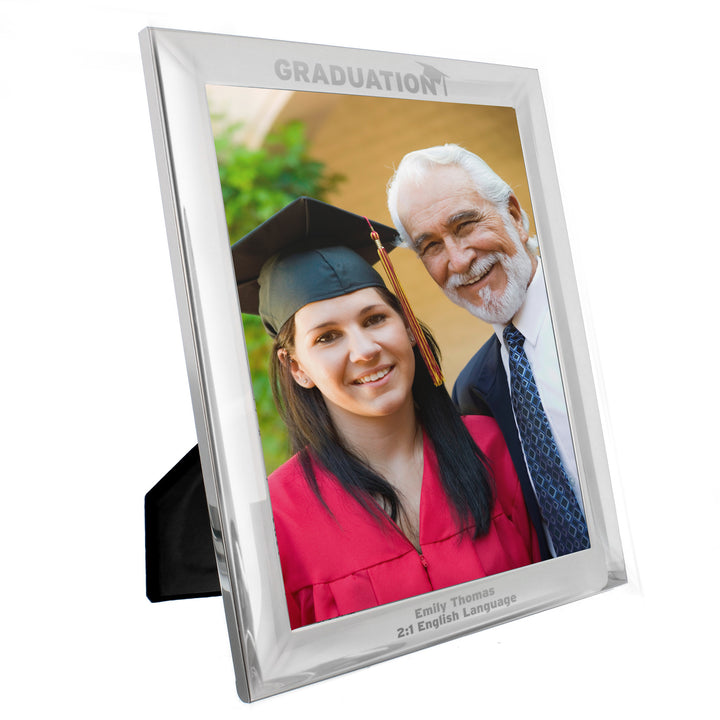 Buy Personalised Graduation 8x10 Silver Photo Frame at www.giftsfinder.co.uk